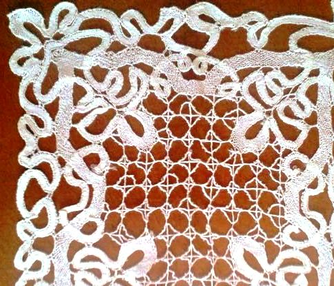 Detail of bobbin lace 